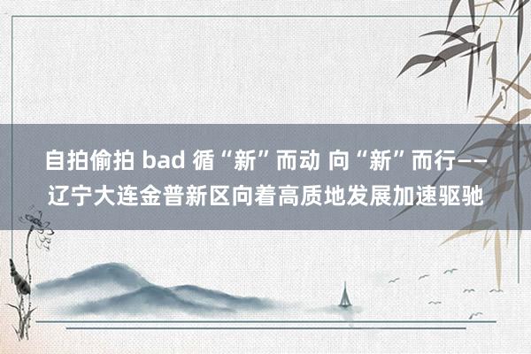 自拍偷拍 bad 循“新”而动 向“新”而行——辽宁大连金普新区向着高质地发展加速驱驰